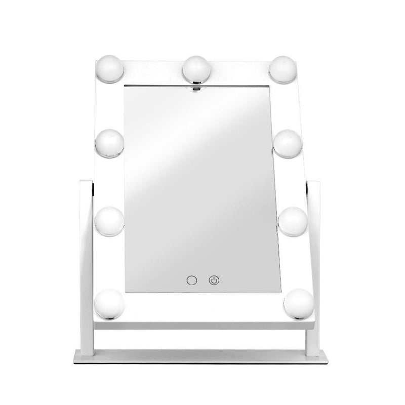 Embellir LED Standing Makeup Mirror - White - John Cootes