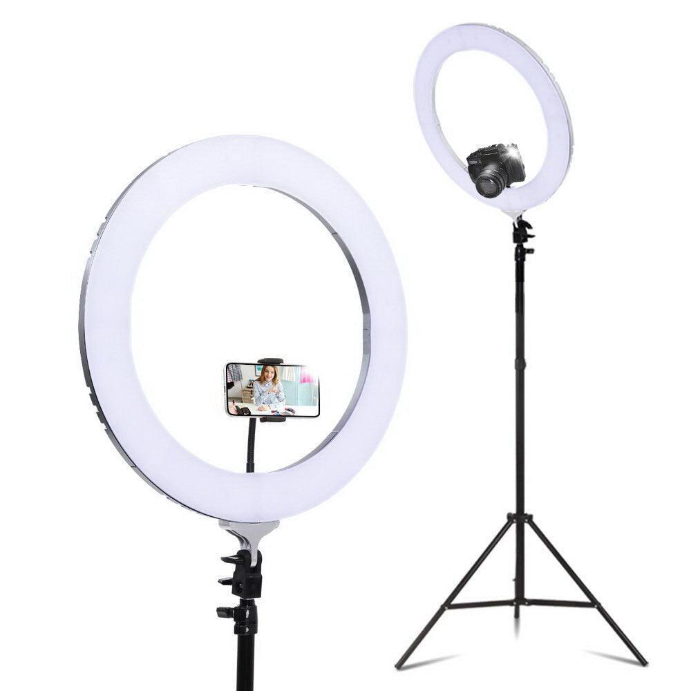 Embellir Ring Light 19'' LED 6500K 5800LM Dimmable Diva With Stand Silver - John Cootes