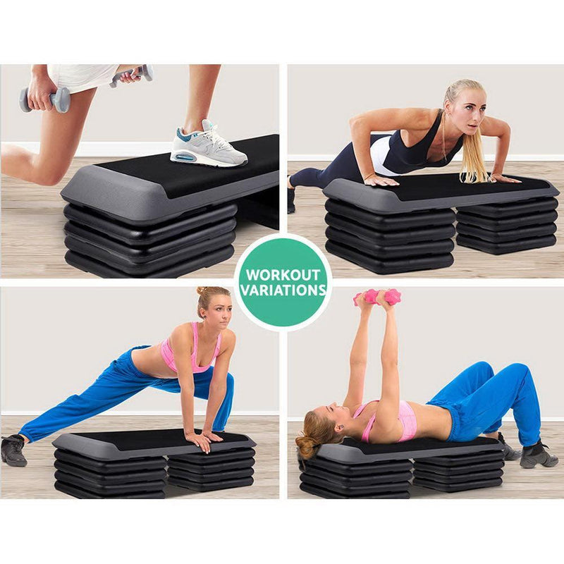 Everfit Set of 4 Areobic Step Bench Step Risers - John Cootes