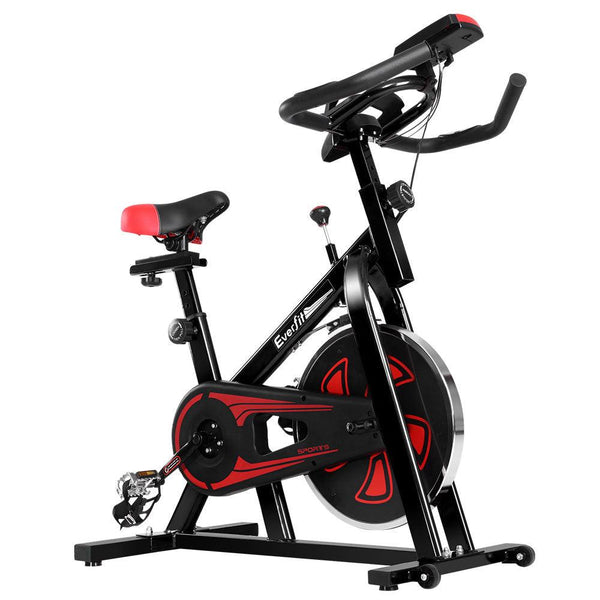 Everfit Spin Exercise Bike Cycling Fitness Commercial Home Workout Gym Equipment Black - John Cootes