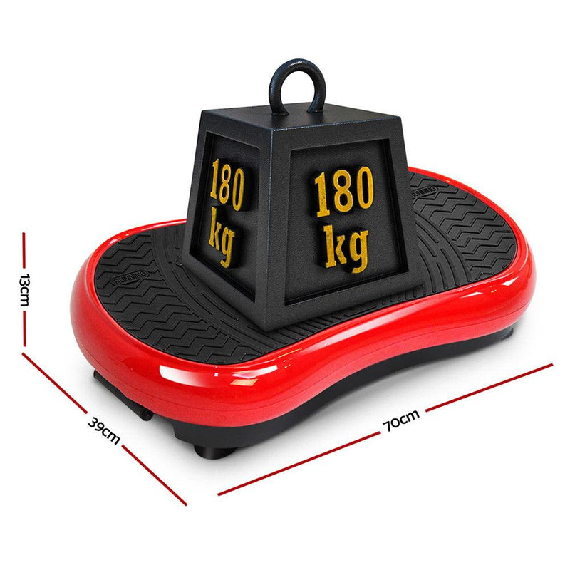 Everfit Vibration Machine Plate Platform Body Shaper Home Gym Fitness Red - John Cootes