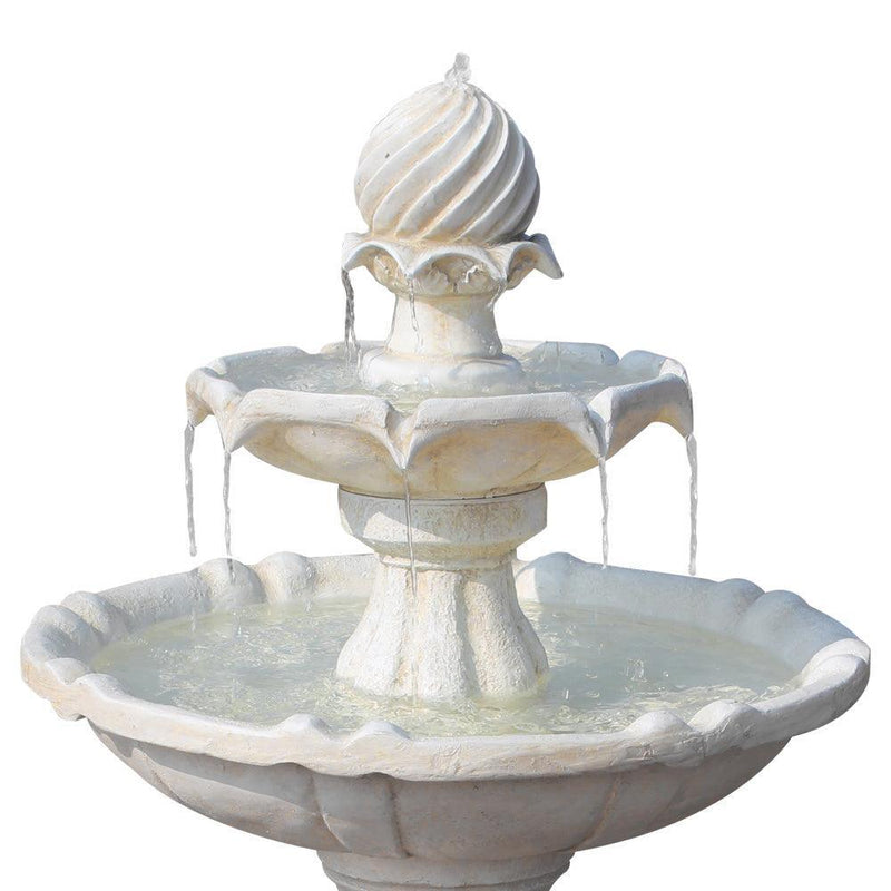 Gardeon 3 Tier Solar Powered Water Fountain - Ivory - John Cootes