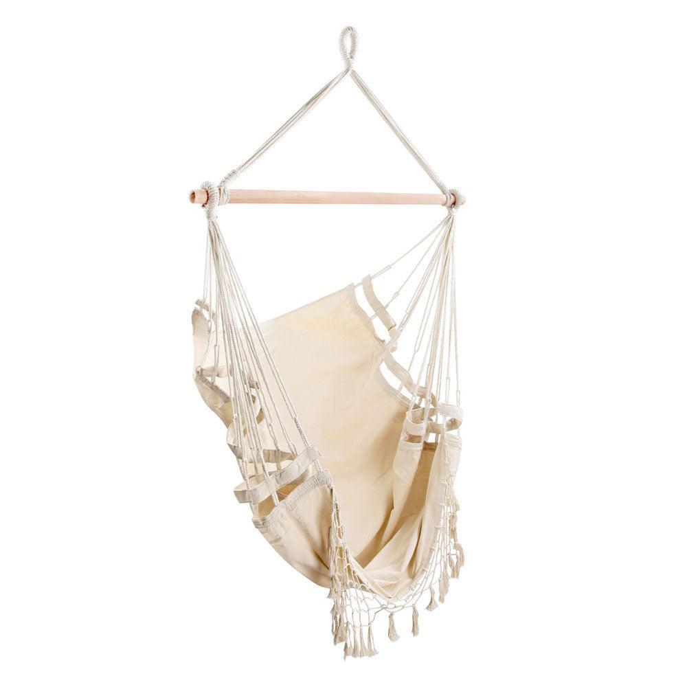 Gardeon Hammock Swing Chair - Cream - John Cootes