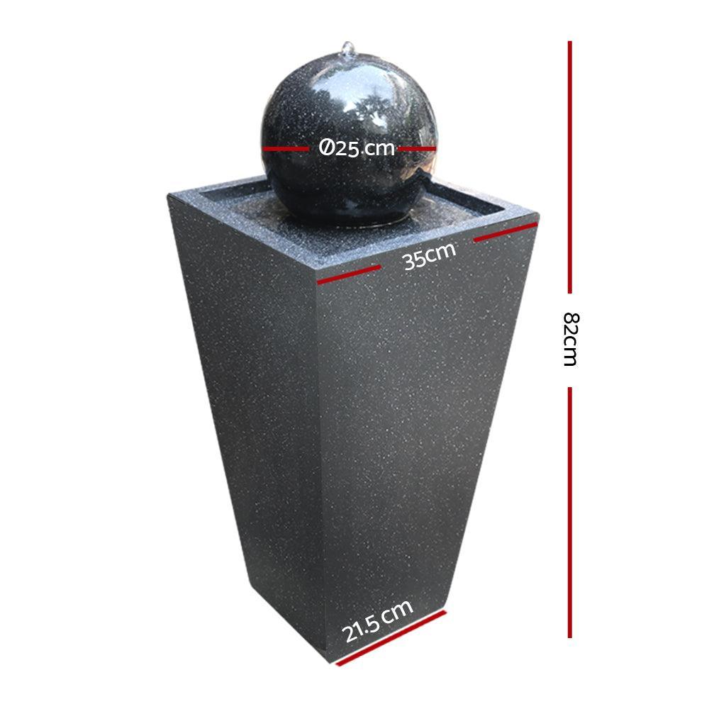 Gardeon Solar Powered Water Fountain - Black - John Cootes