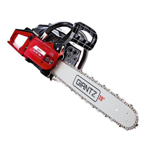 GIANTZ 52CC Petrol Commercial Chainsaw Chain Saw Bar E-Start Black - John Cootes
