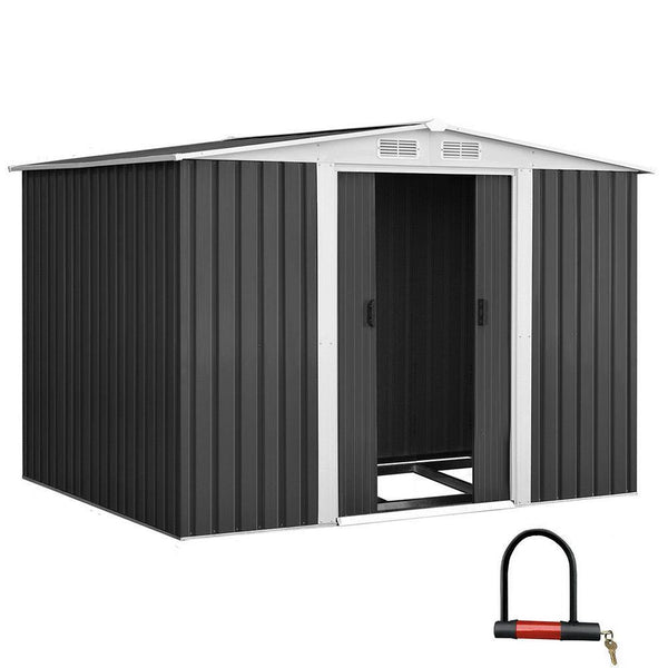 Giantz Garden Shed Outdoor Storage Sheds Tool Workshop 2.58X2.07M with Base - John Cootes