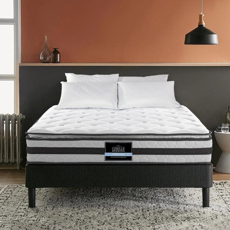 Giselle Bedding Normay Bonnell Spring Mattress 21cm Thick King - John Cootes