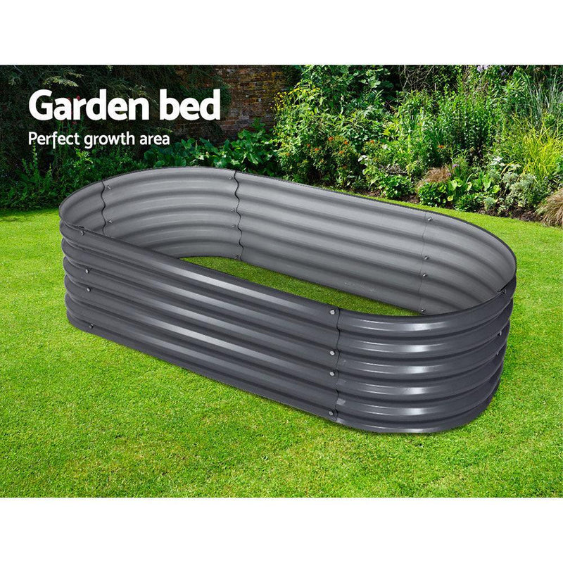 Greenfingers 160X80X42CM Galvanised Raised Garden Bed Steel Instant Planter - John Cootes