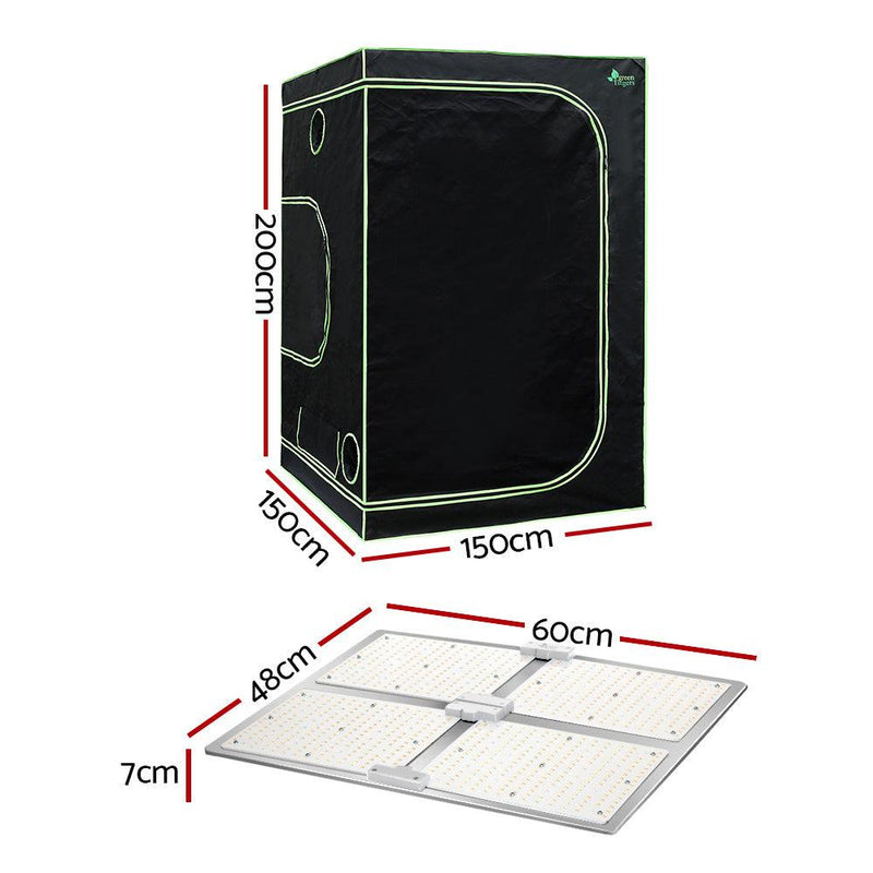 Greenfingers Grow Tent 4500W LED Grow Light Hydroponic Kits System 1.5x1.5x2M - John Cootes