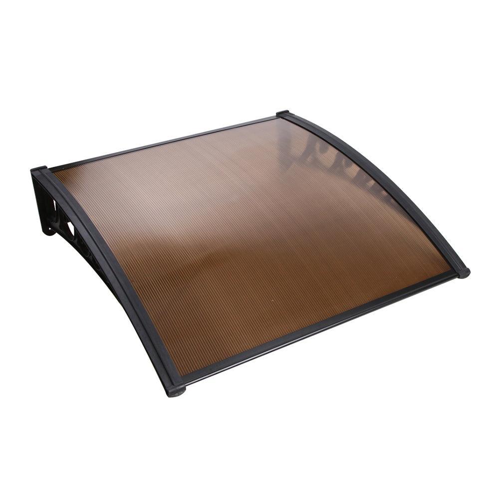 Instahut DIY Window Door Awning Brown 1 x 1M - John Cootes
