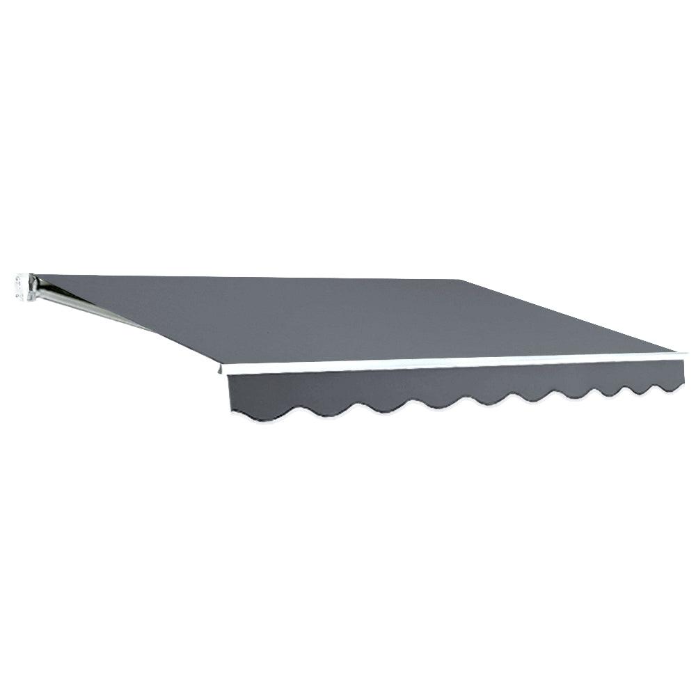 Instahut Retractable Folding Arm Awning Motorised Sunshade 3Mx2.5M Grey White