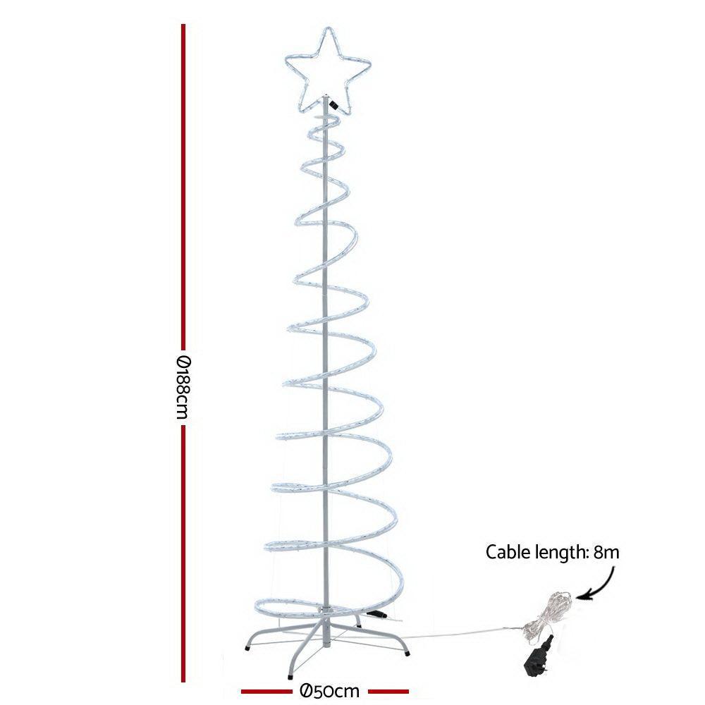 Jingle Jollys Christmas LED Motif Light 1.88M Tree Waterproof Colourful - John Cootes