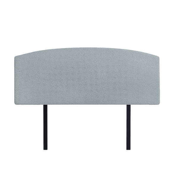 Linen Fabric Double Bed Curved Headboard Bedhead - Stone Grey - John Cootes