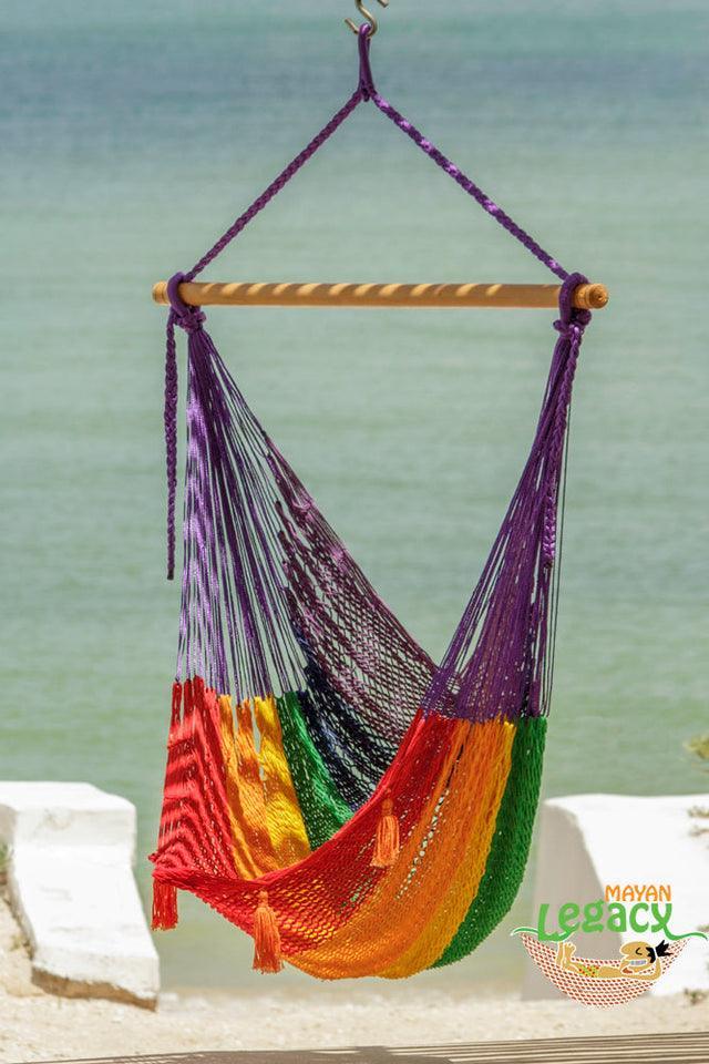 Mexican Hammock Swing Chair Rainbow - John Cootes