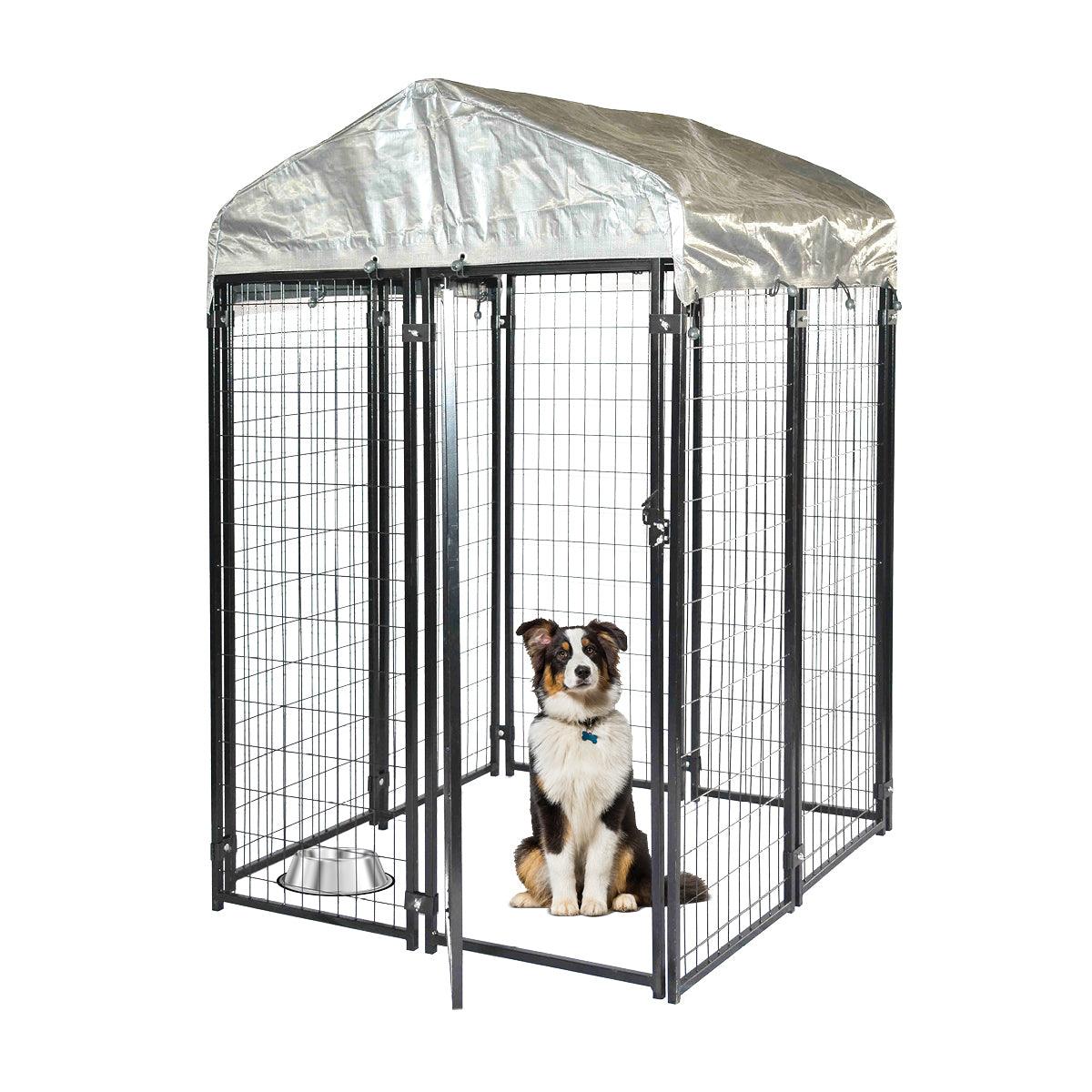 Pet Basic 1.83 x 1.22 x 1.22m Dog Kennel Enclosure Waterproof Lockable Gate - John Cootes