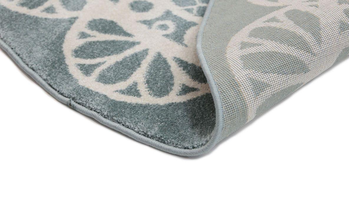 Piccolo Aqua White Doily Kids Rug 133x133cm Round - John Cootes