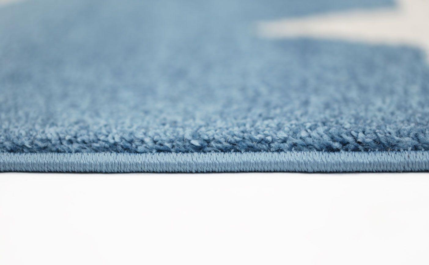 Piccolo Blue and White Stars Kids Rug 160x230cm - John Cootes