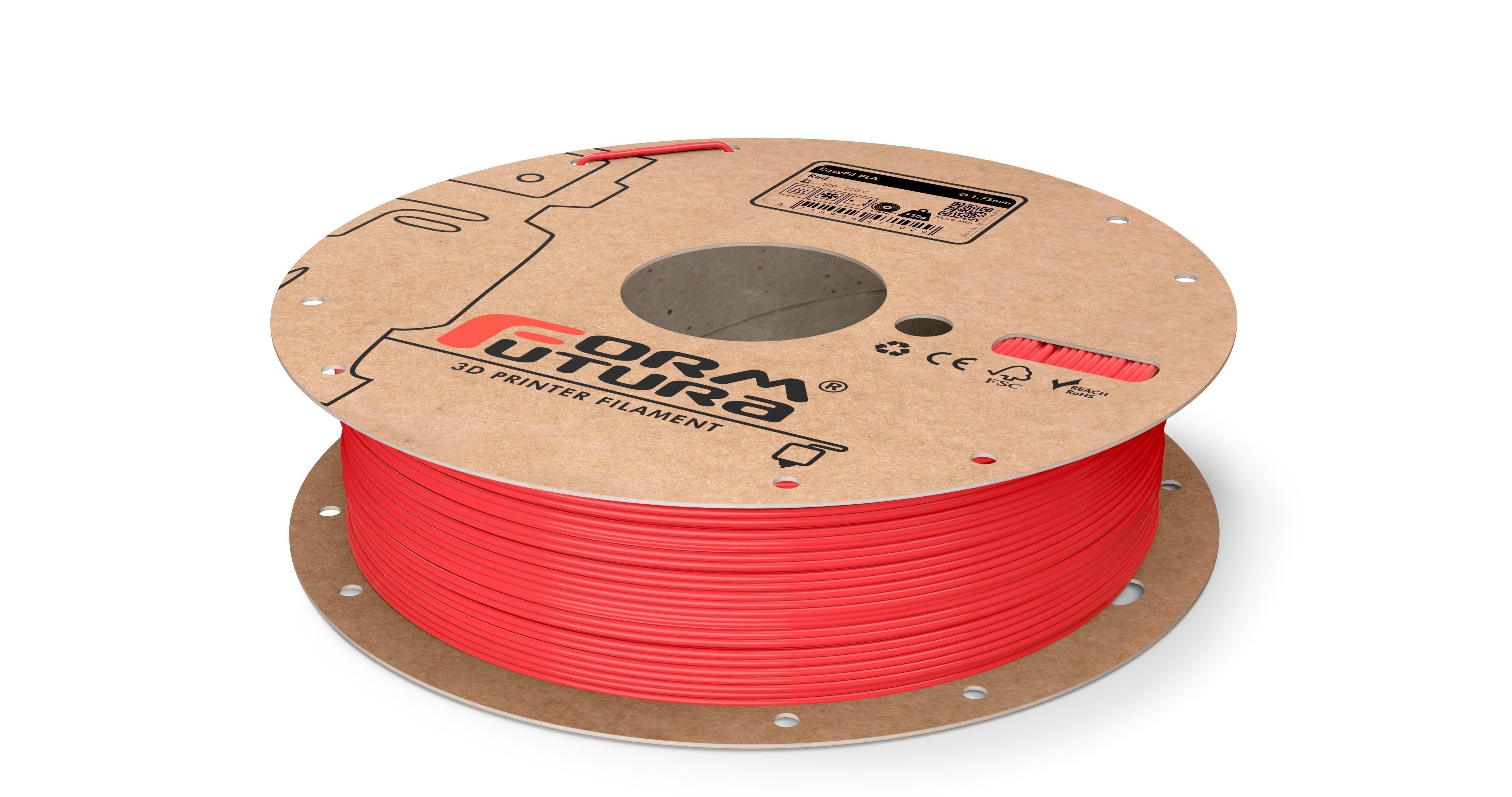 PLA Filament EasyFil PLA 1.75mm Red 750 gram 3D Printer Filament - John Cootes