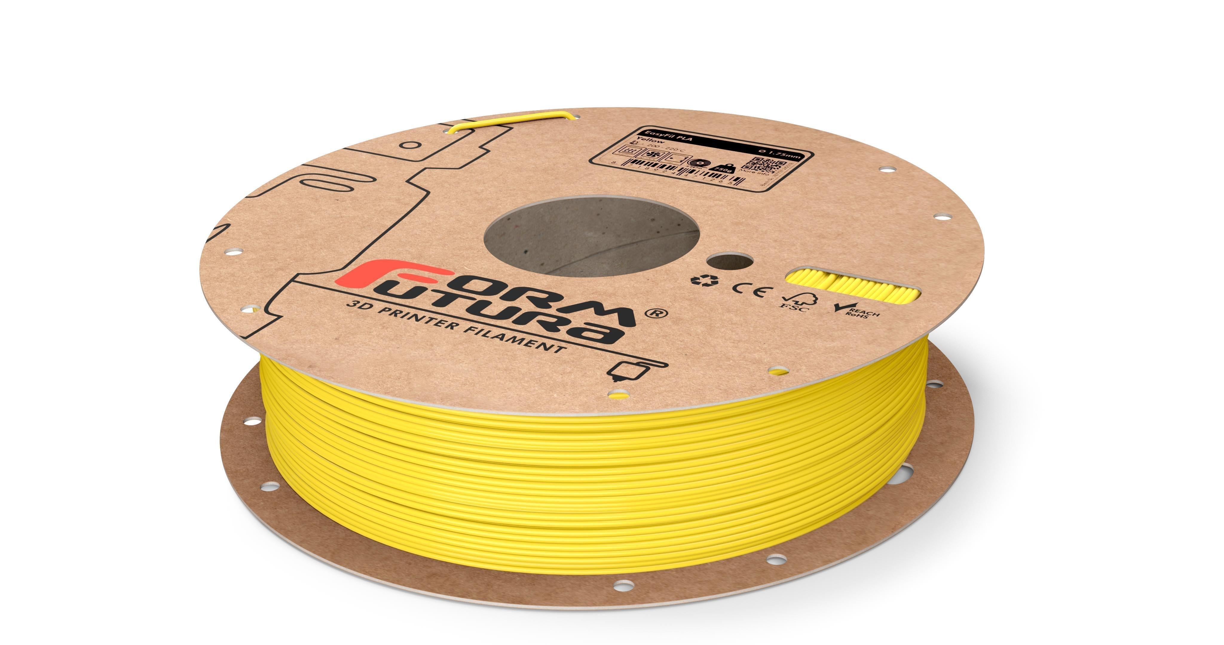 PLA Filament EasyFil PLA 1.75mm Yellow 750 gram 3D Printer Filament - John Cootes