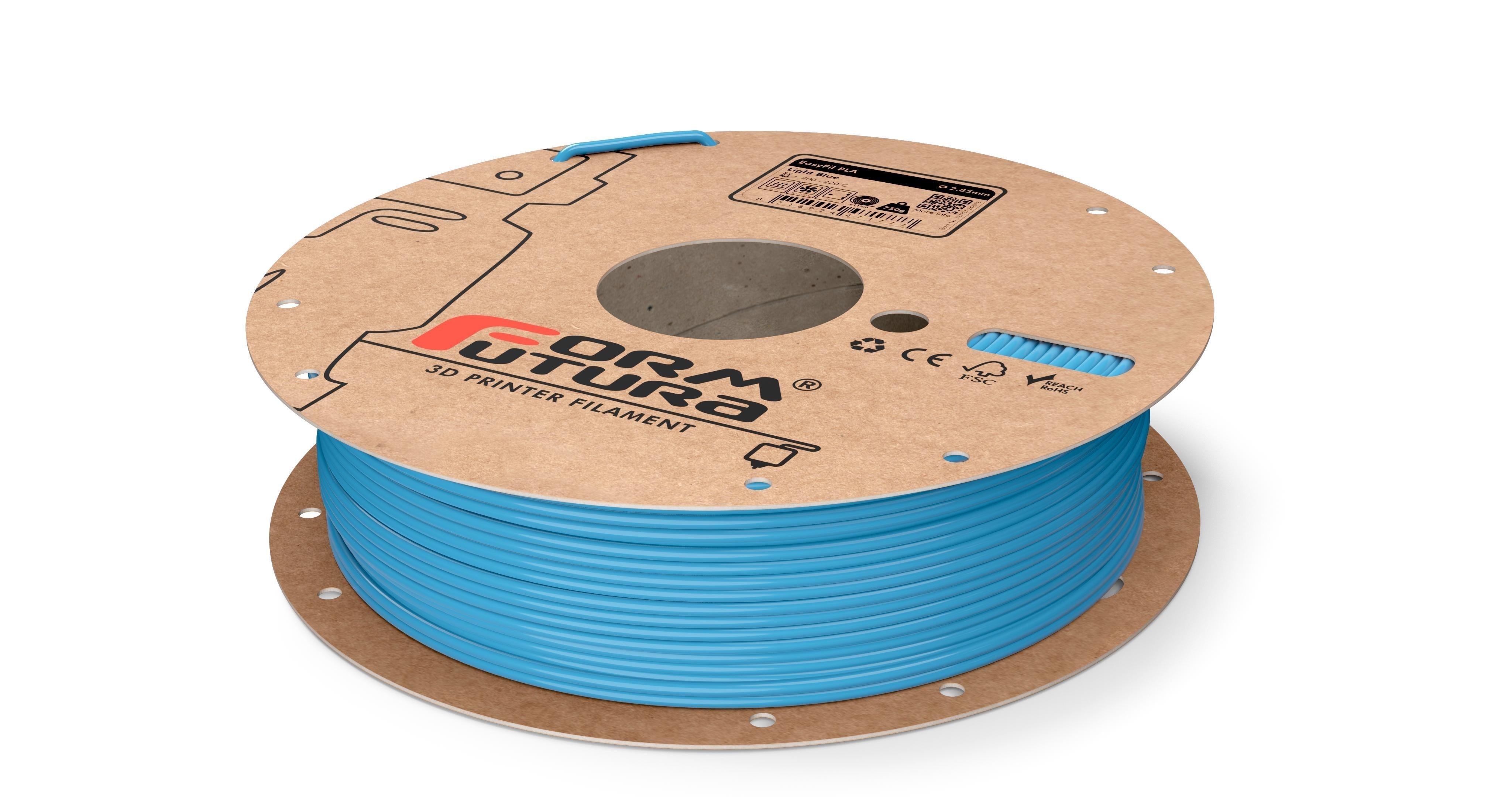 PLA Filament EasyFil PLA 2.85mm Light Blue 750 gram 3D Printer Filament - John Cootes