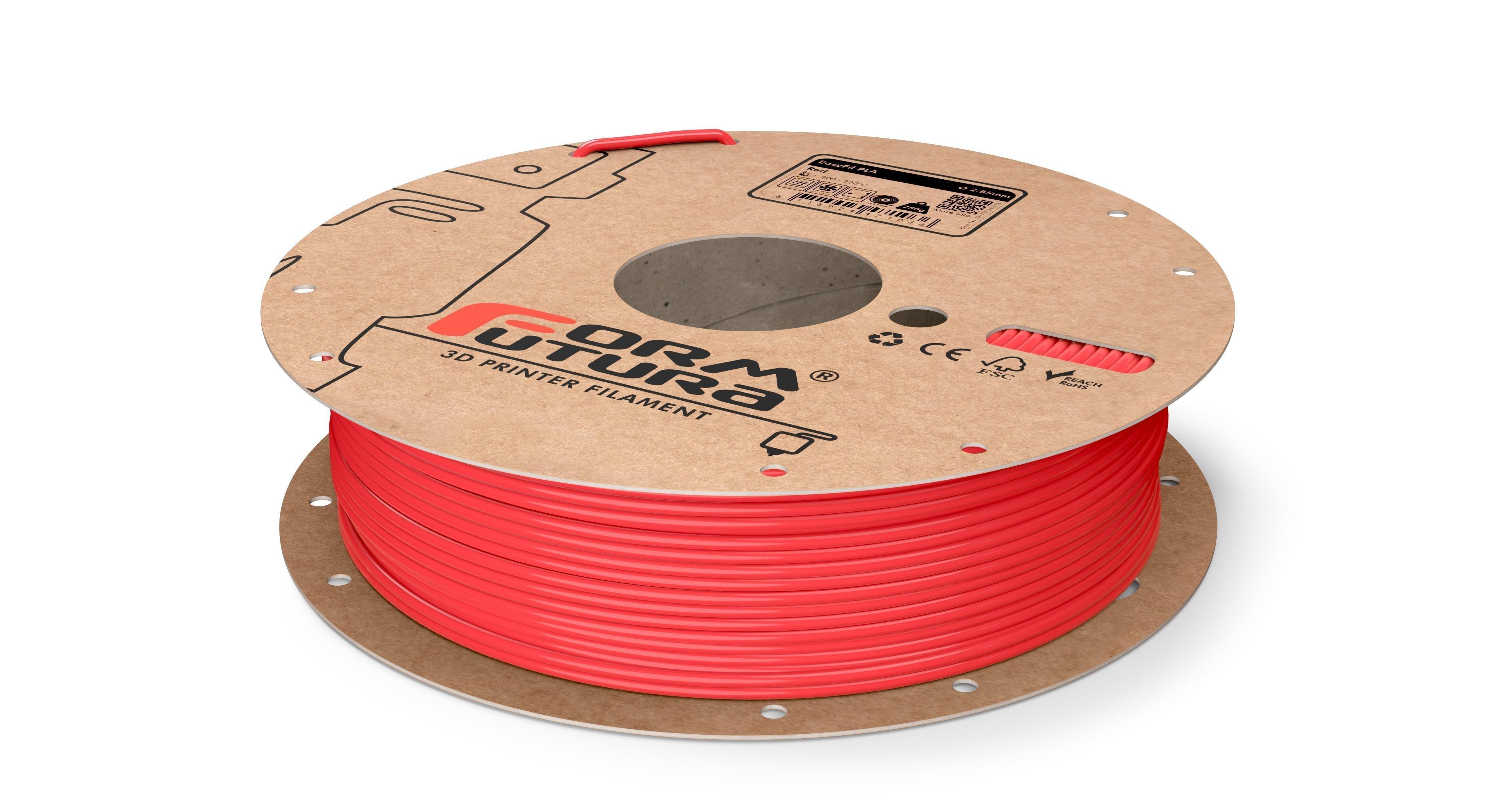 PLA Filament EasyFil PLA 2.85mm Red 750 gram 3D Printer Filament - John Cootes