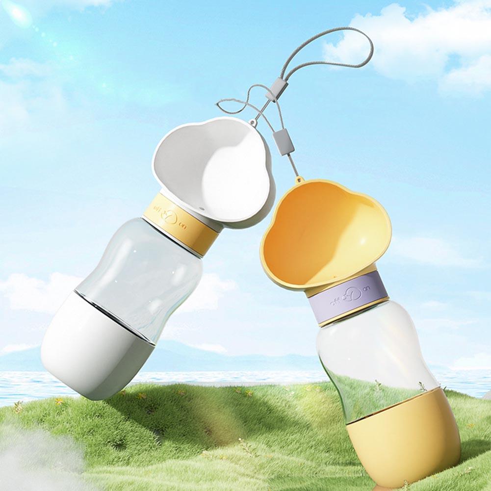 Portable Dog Water Bottle with Food Container Leak Proof Dog Water Dispenser(Yellow) - John Cootes