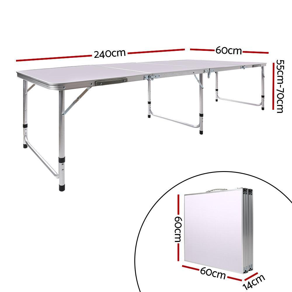 Portable Folding Camping Table 240cm - John Cootes