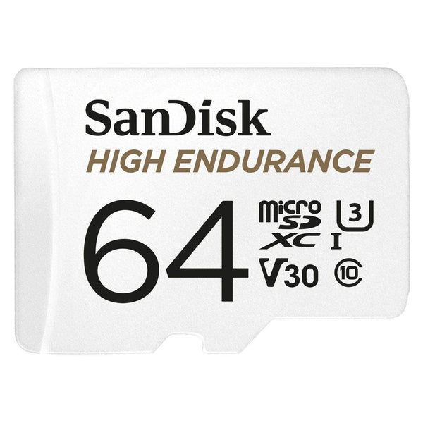 SANDISK HIGH ENDURANCE MICROSDHC CARD SQQNR 64G UHS-I C10 U3 V30 100MB/S R 40MB/S W SD ADAPTOR SDSQQNR-064G-GN6IA - John Cootes