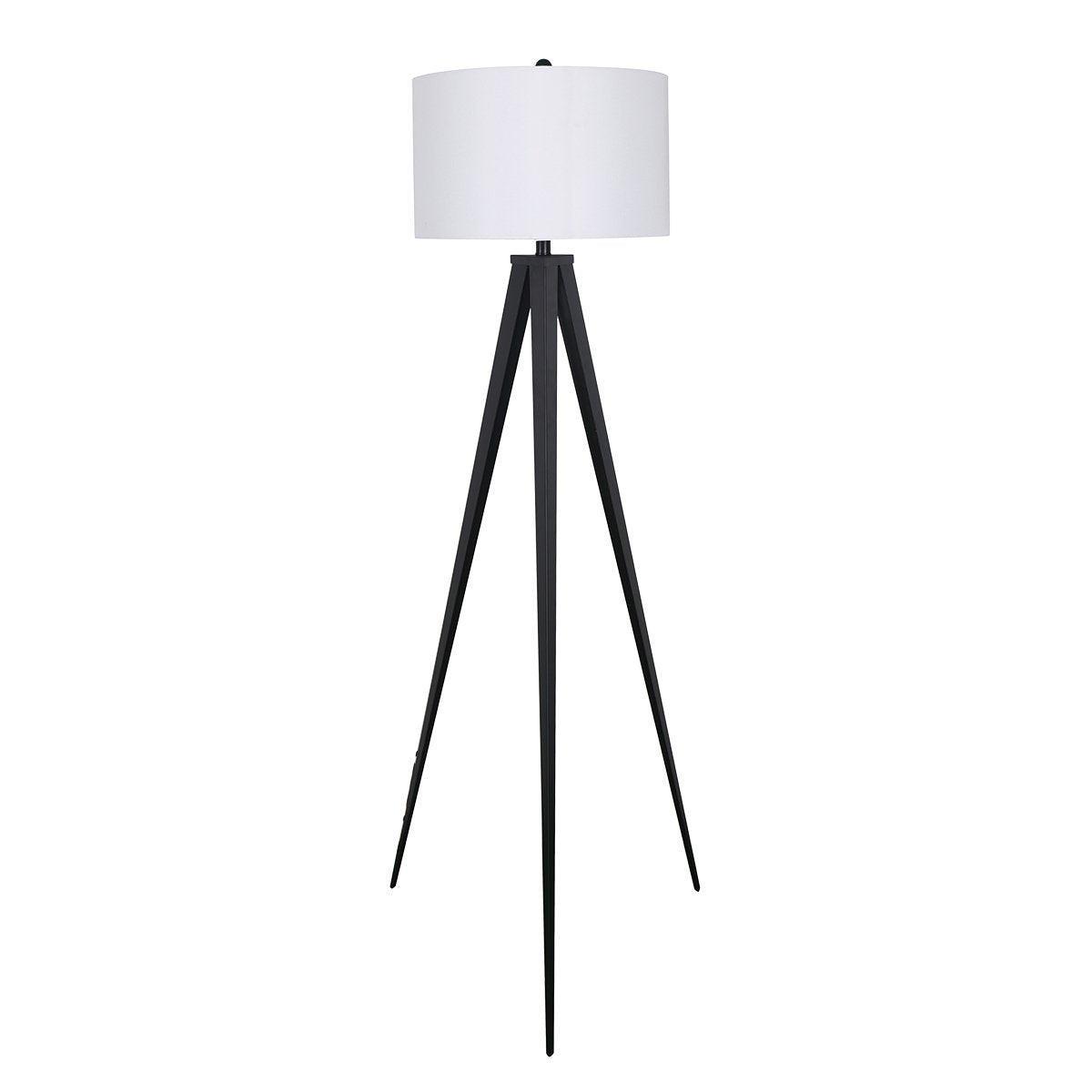 Sarantino Minimalist Modern Tripod Floor Lamp Black - John Cootes
