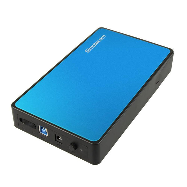 Simplecom SE325 Tool Free 3.5" SATA HDD to USB 3.0 Hard Drive Enclosure Blue - John Cootes
