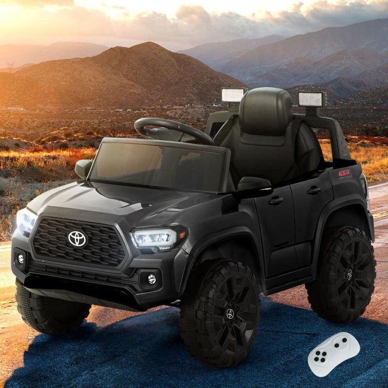 Toyota Ride On Car Kids Electric Toy Cars Tacoma Off Road Jeep 12V Battery Black - John Cootes
