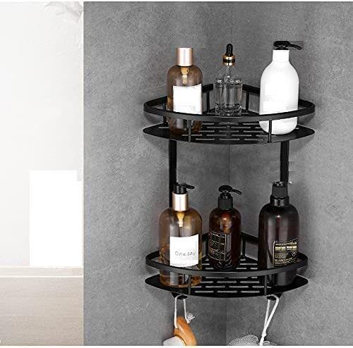 Two-Tier Wall-Mounted Corner Shelf for Bathroom - John Cootes