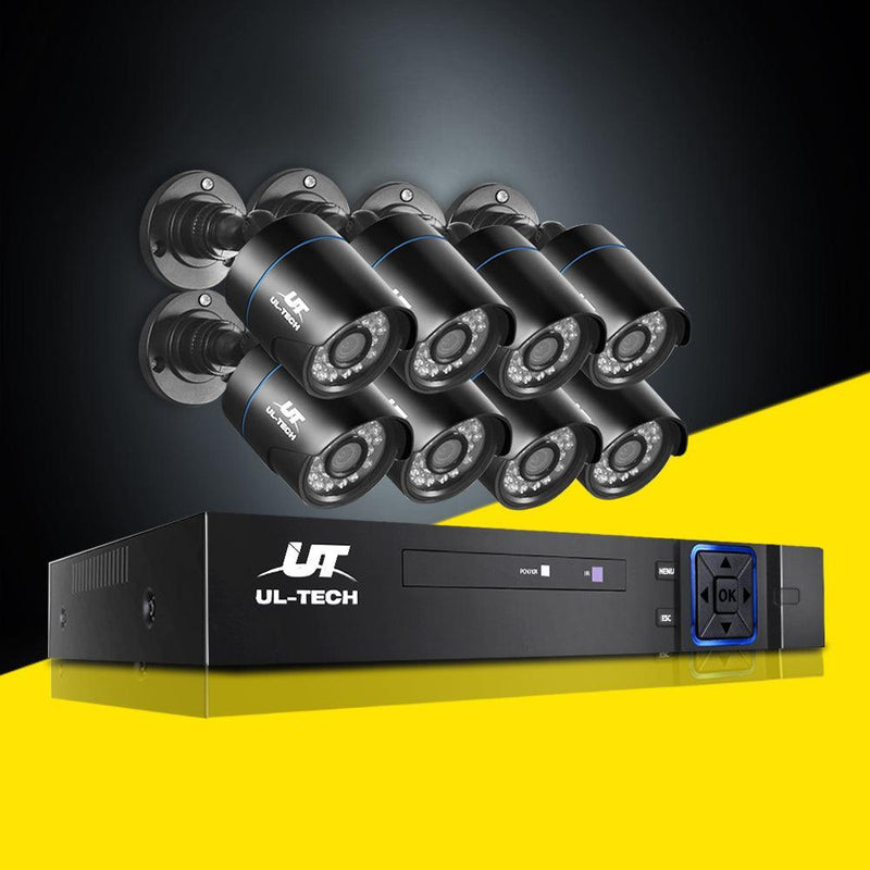 UL-Tech CCTV 8x 5MP PRO Security Camera System 8CH Super HD 5in1 DVR - John Cootes