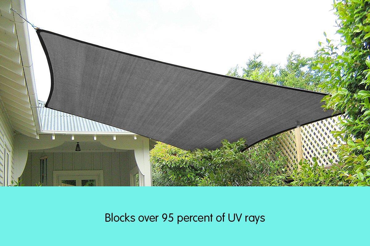 Wallaroo Rectangular Shade Sail 3m x 5m -Grey - John Cootes