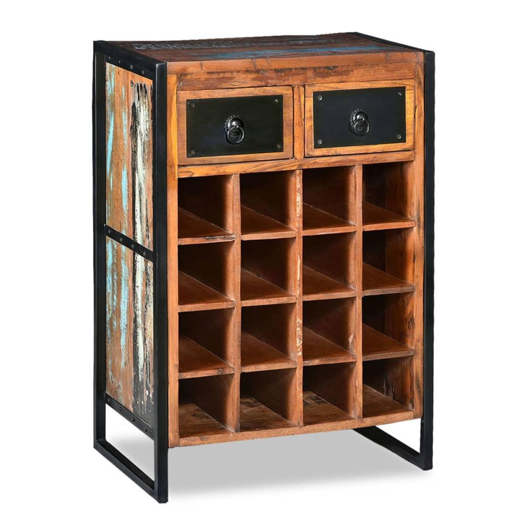 Wine Rack For 16 Bottles Solid Reclaimed Wood - John Cootes