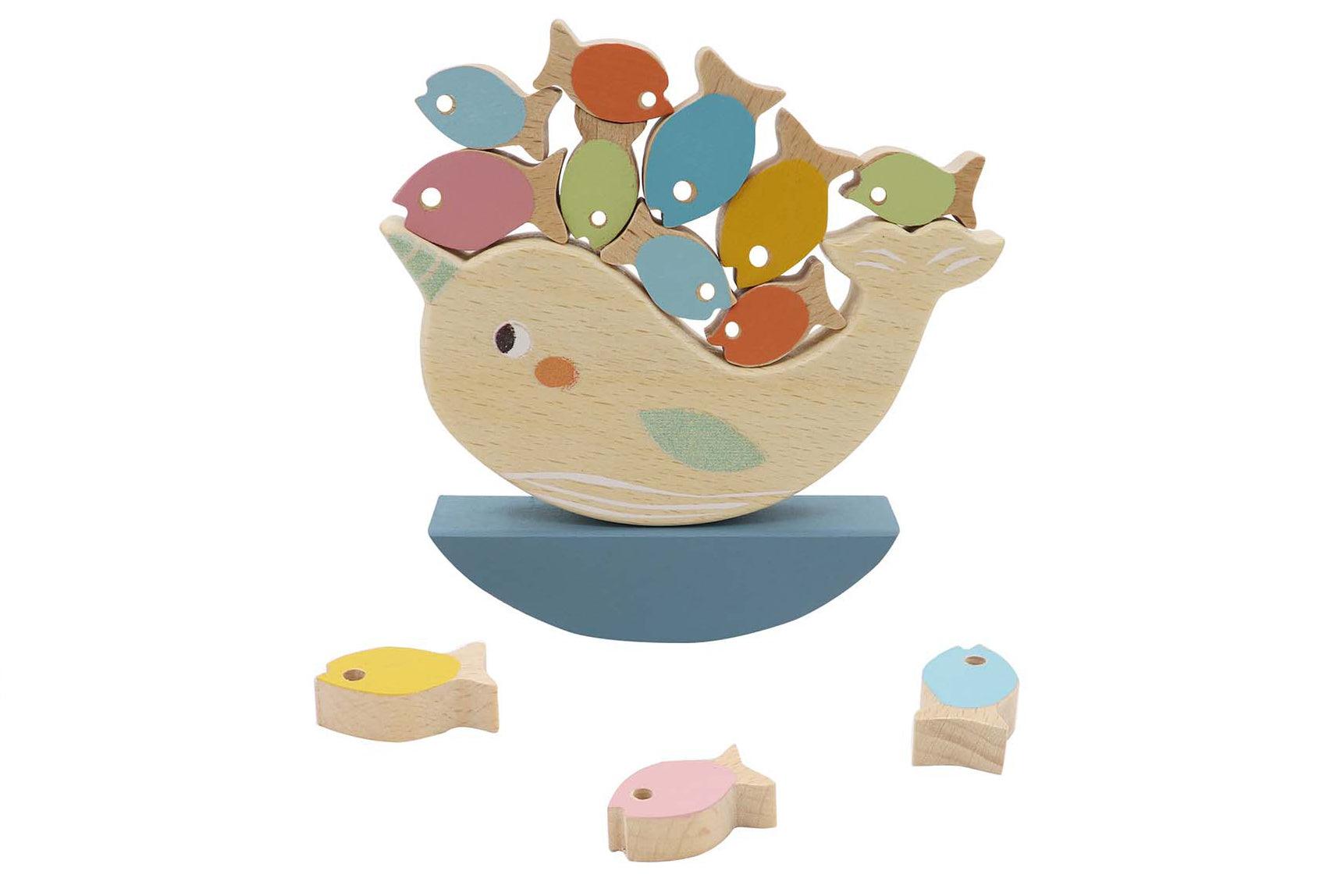 WOODEN FISH BALANCING GAME - John Cootes