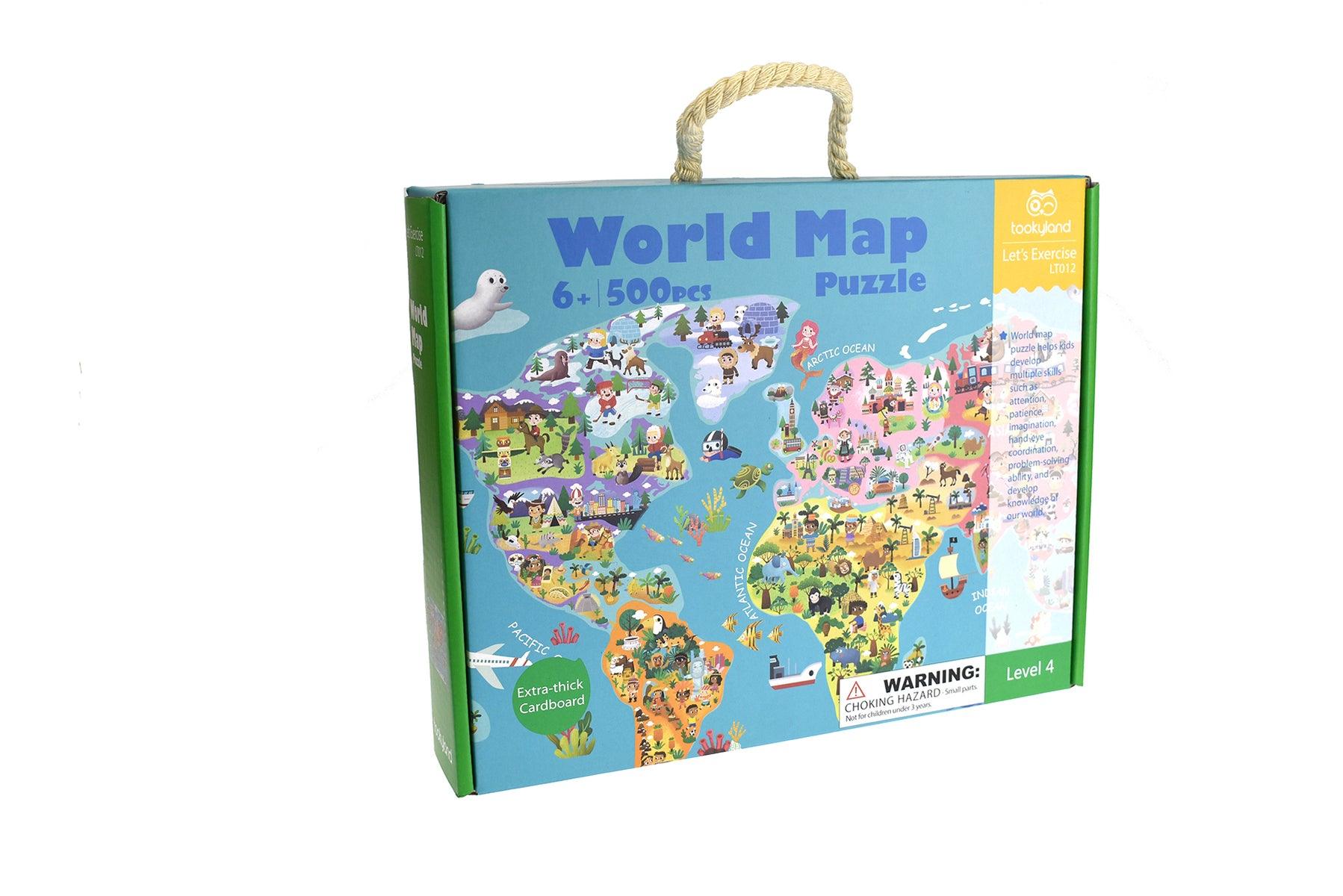WORLD MAP JIGSAW PUZZLE 500 PCS - John Cootes