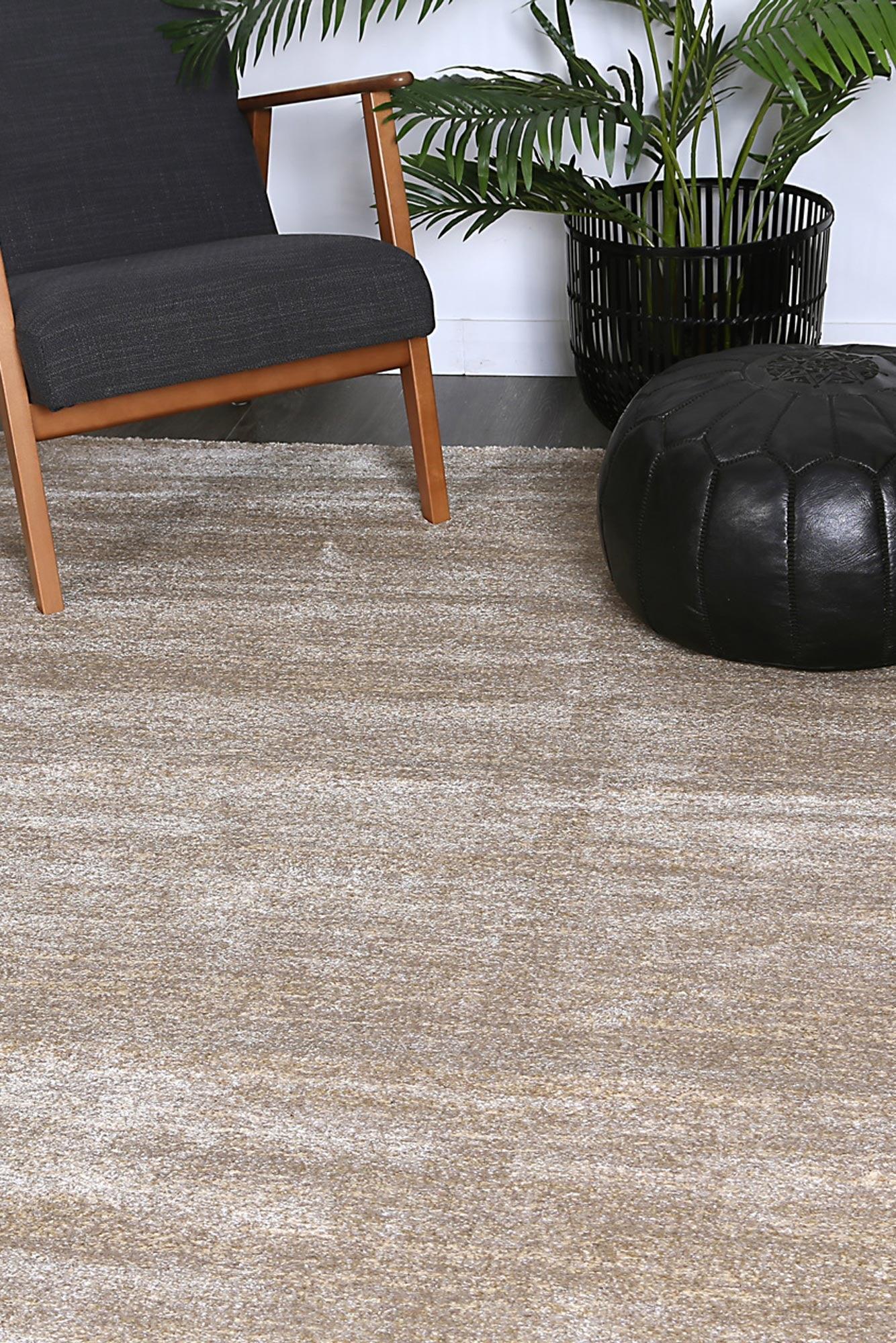 Zarin Solid Beige Modern Rug 120x170 cm - John Cootes