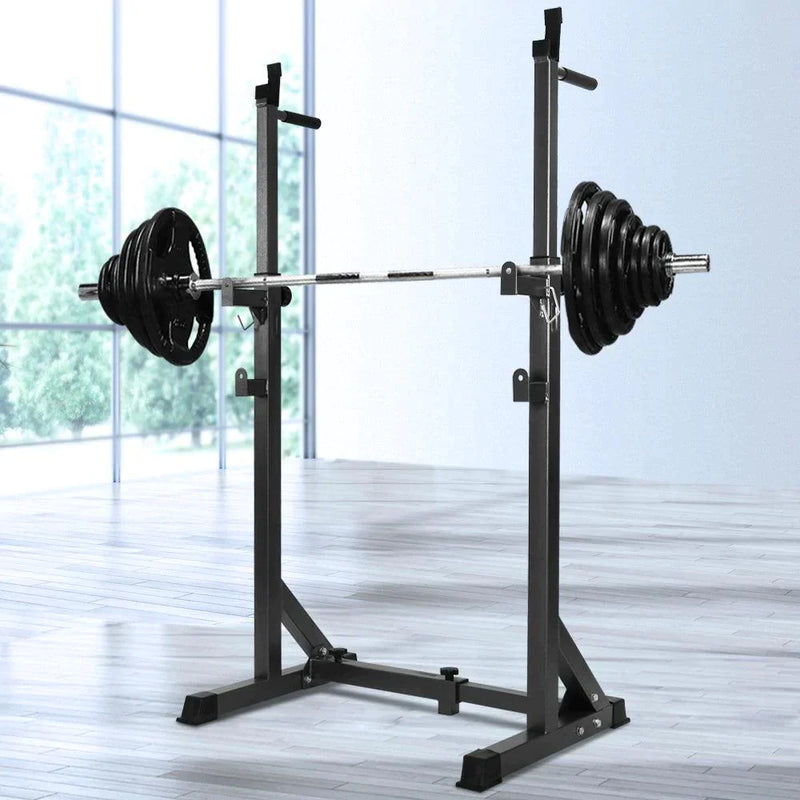 Everfit Squat Rack Pair Fitness Weight Lifting Gym Exercise Barbell Stand - John Cootes