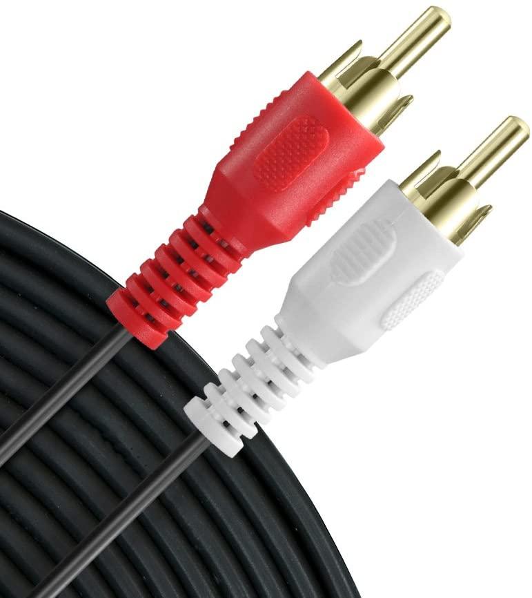 1.5M 2-RCA Male To Male Dual 2RCA Cable, 2 RCA Stereo Audio Cord Connector - John Cootes