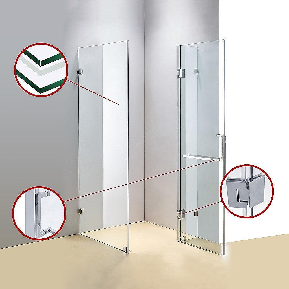 1000 x 1000mm Frameless 10mm Glass Shower Screen By Della Francesca - John Cootes