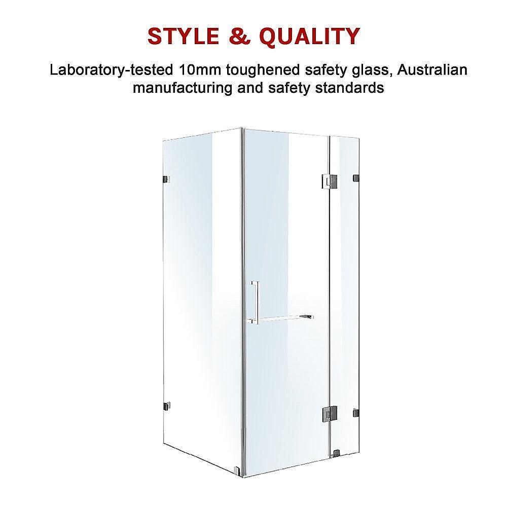 1000 x 1000mm Frameless 10mm Glass Shower Screen By Della Francesca - John Cootes