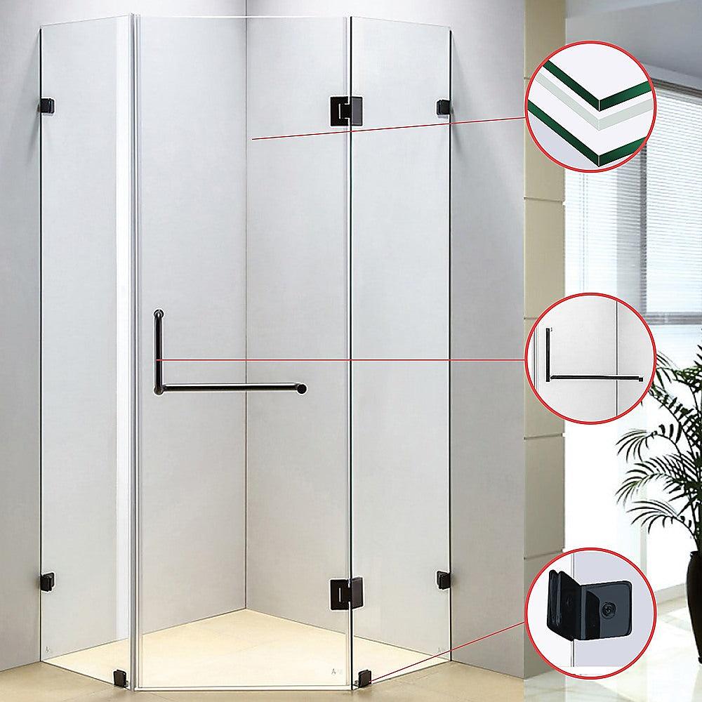 1000 x 1000mm Frameless 10mm Glass Shower Screen By Della Francesca - John Cootes