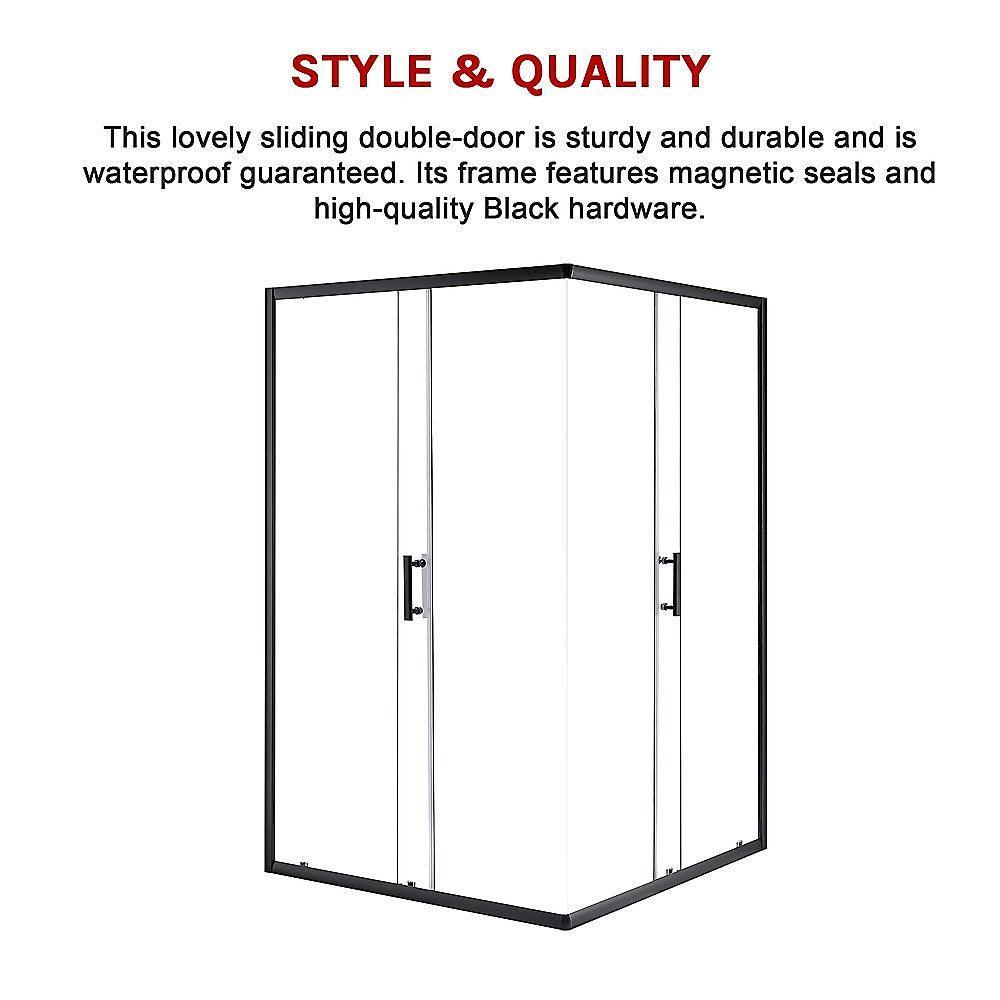 1000 x 1200mm Sliding Door Nano Safety Glass Shower Screen By Della Francesca - John Cootes