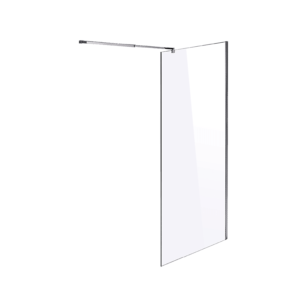 1000 x 2100mm Frameless 10mm Safety Glass Shower Screen - John Cootes