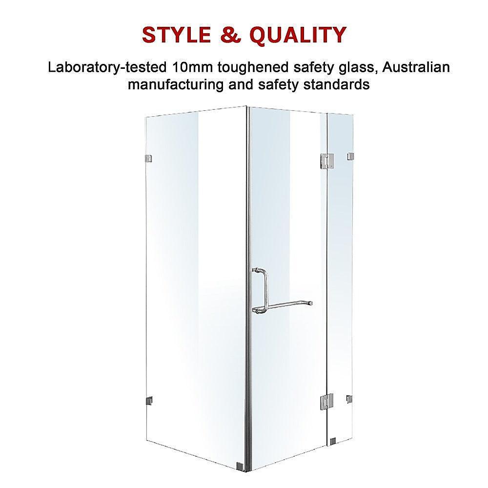1000 x 700mm Frameless 10mm Glass Shower Screen By Della Francesca - John Cootes
