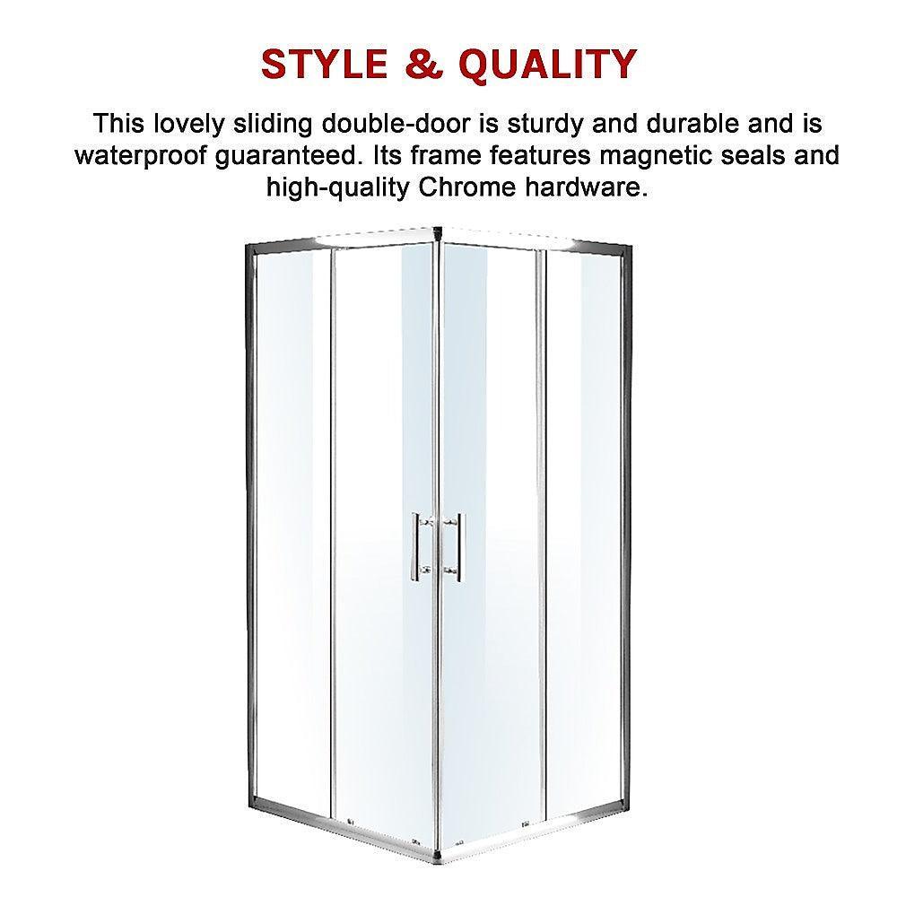 1000 x 800mm Sliding Door Nano Safety Glass Shower Screen By Della Francesca - John Cootes