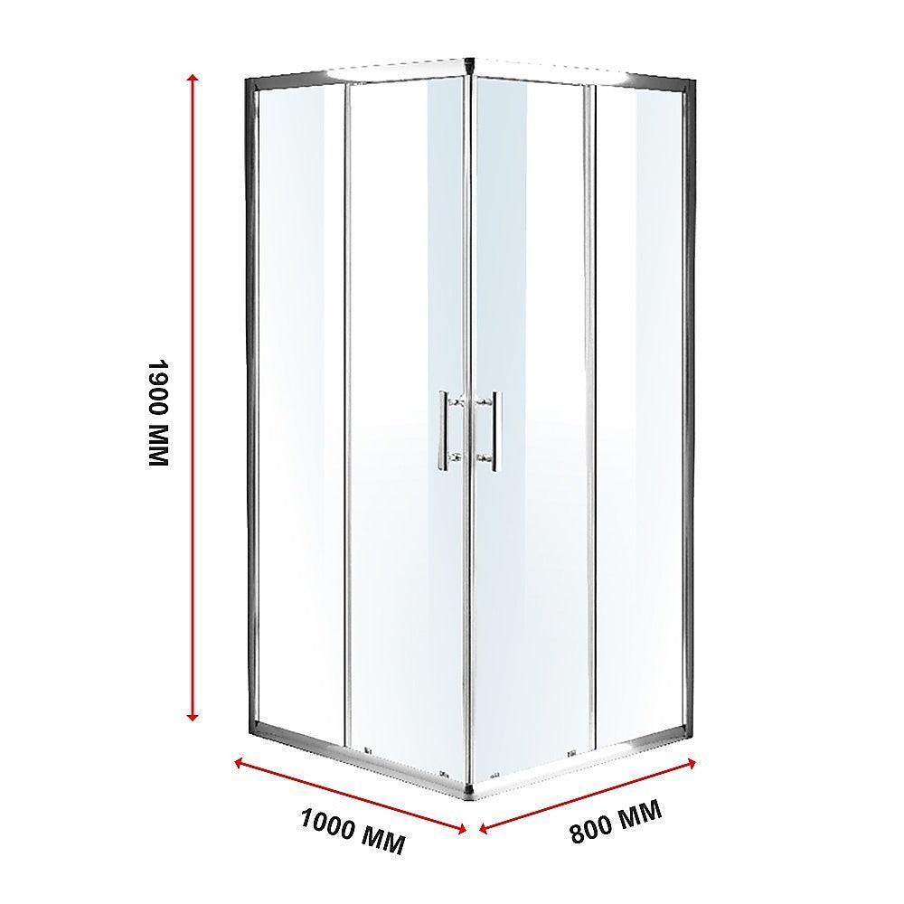 1000 x 800mm Sliding Door Nano Safety Glass Shower Screen By Della Francesca - John Cootes