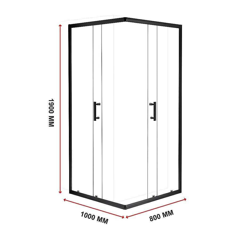 1000 x 800mm Sliding Door Nano Safety Glass Shower Screen By Della Francesca - John Cootes