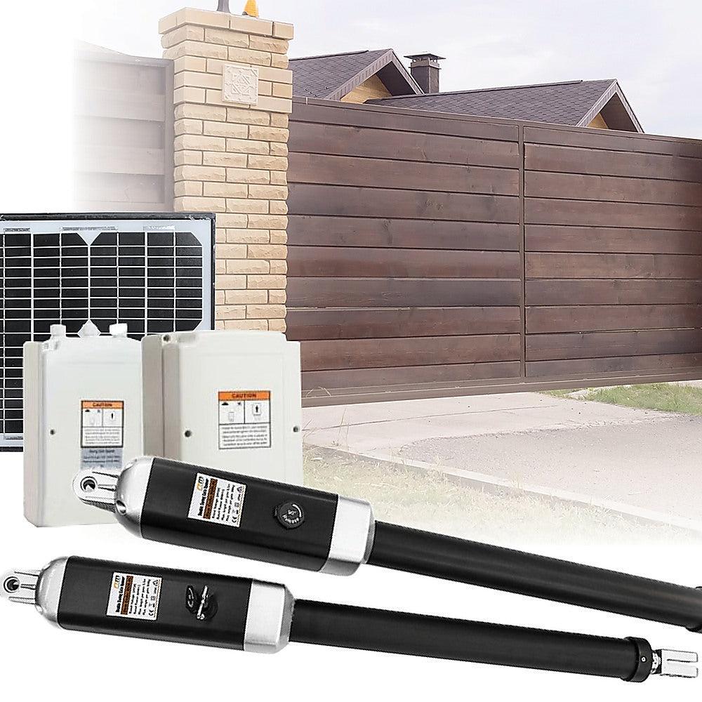 1000KG 10W Solar Double Swing Auto Motor Remote Gate Opener - John Cootes